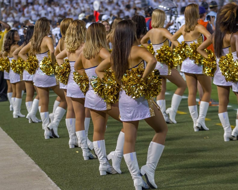 Georgia Tech Goldrush Dance Team's Custom cheer uniform