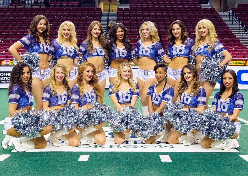 Portland Steel Cheerleaders wearing The Sparkle Jersey