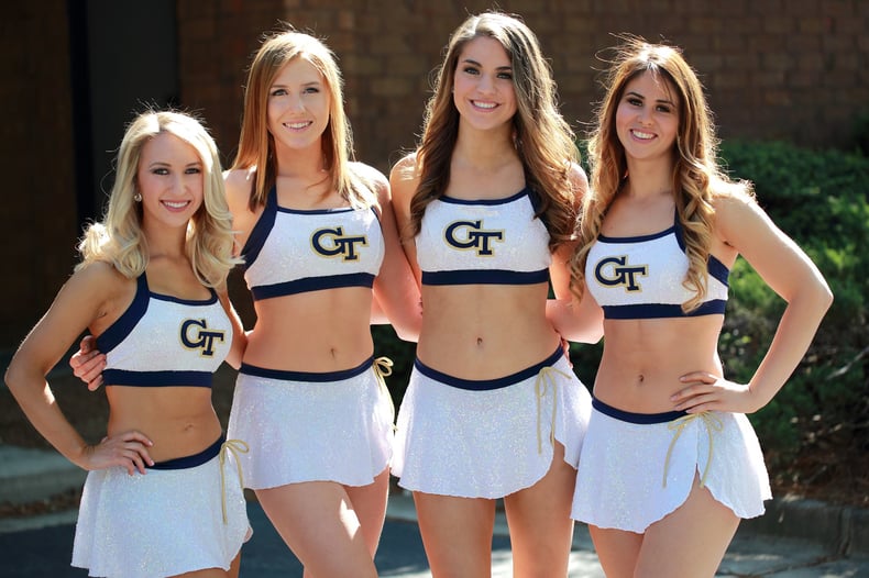 Georgia Tech Goldrush Dance Team's Custom cheer uniform