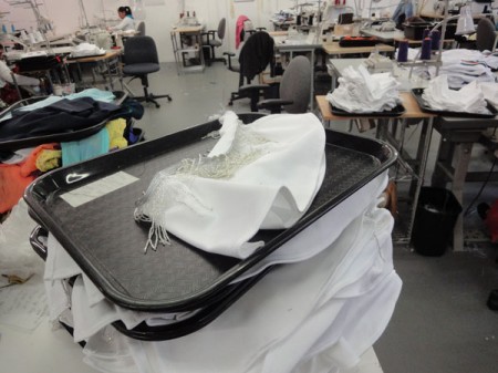 The skirts are done and waiting for the waistbands to be applied.