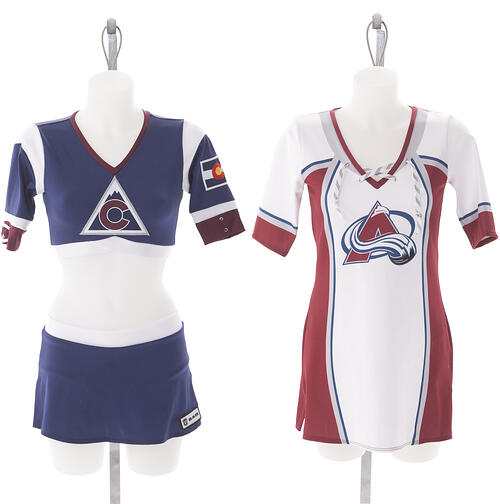 Colorado Avalanche Ice Girls Custom Uniform Top and Dress by The Line Up