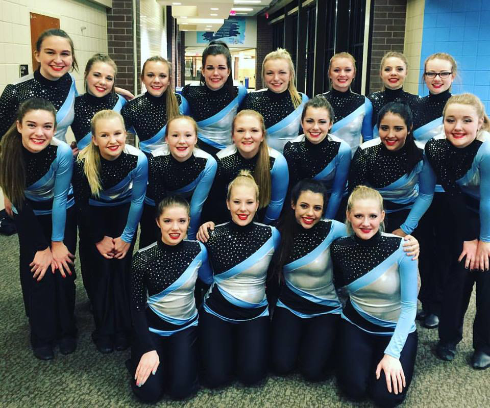 Tri-City United dance team blue and black costumes from The Line Up