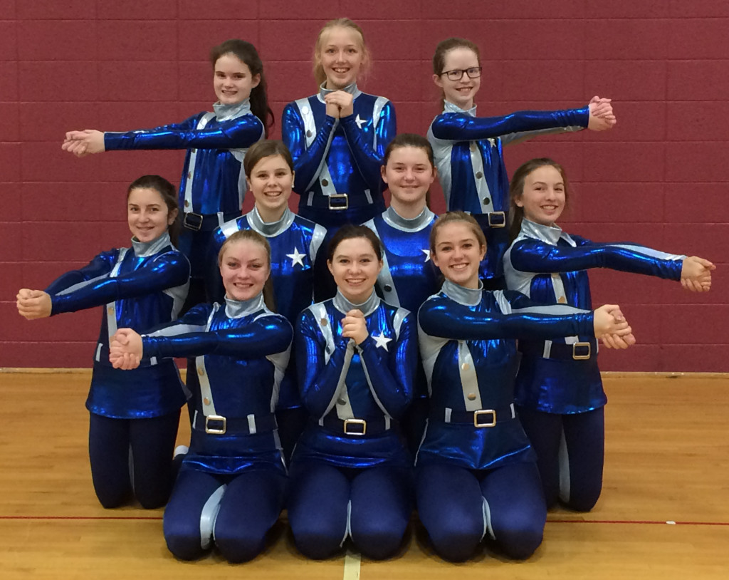 Becker high school dance team blue High Kick costume from The Line Up