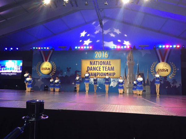 Mount Notre Dame Pom costume by The Line Up, NDTC UDA Nationals
