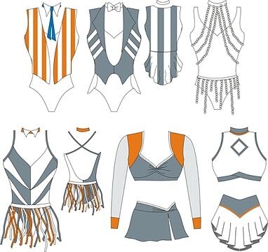 Illustration of Miami Dolphins Cheerleaders Replica Costumes