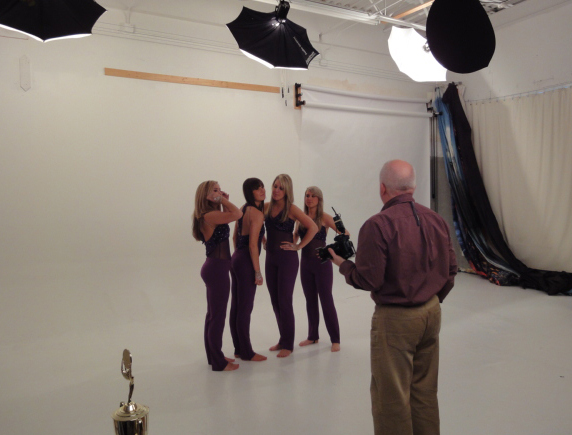 Steve photograph with St. Thomas dance team