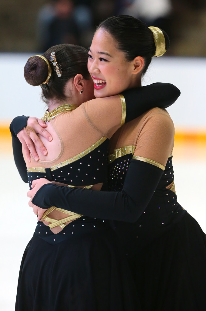 Team Delaware Jr Free Skate black and gold nationals 2016 dress synchronized skating