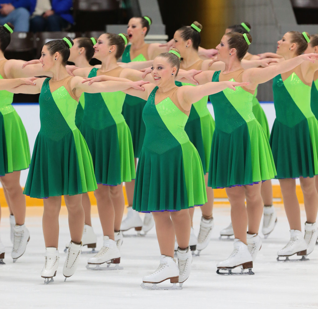 Denver Synchro Adult green dress 2016 nationals