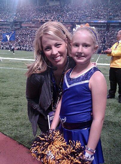 Coach Tami with Junior Cheerleader