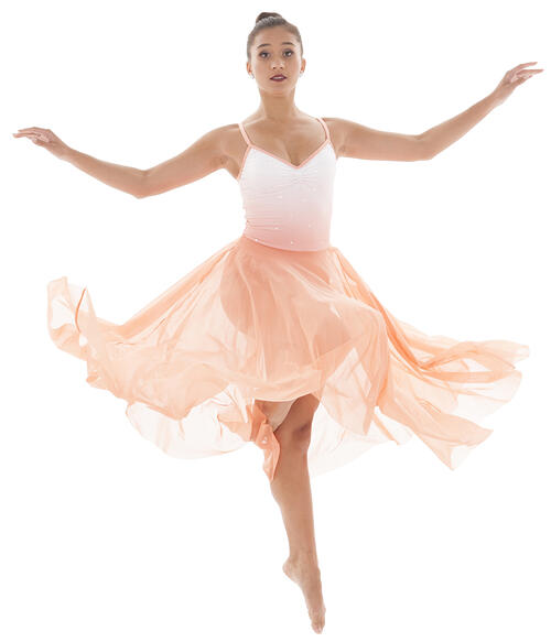 Prism ombre, full long skirt dance costume, The Line Up