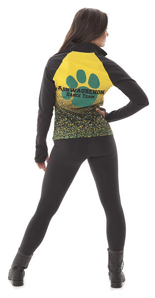 Ashwaubenon Warm Ups Back, leggings and jacket, ombre, the line up