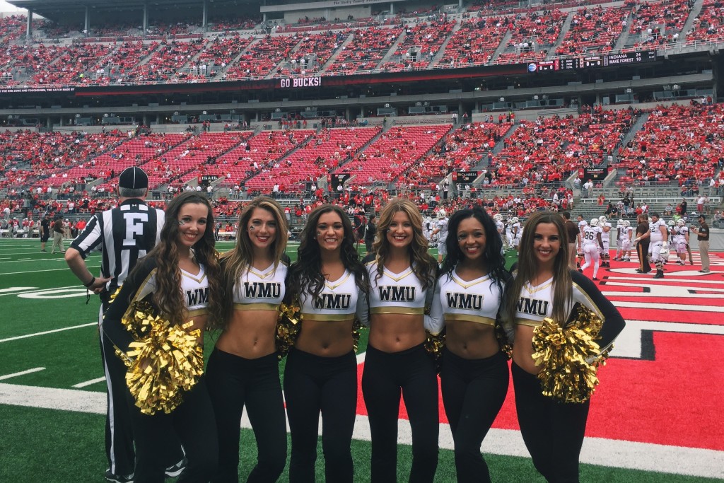 Western Michigan University Dance team uniforms, The Line Up, football game