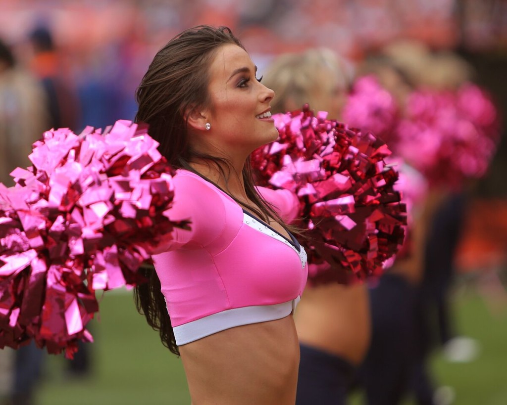 Denver Broncos Cheerleaders, Breast Cancer Awareness Uniforms, 2015 The Line Up 