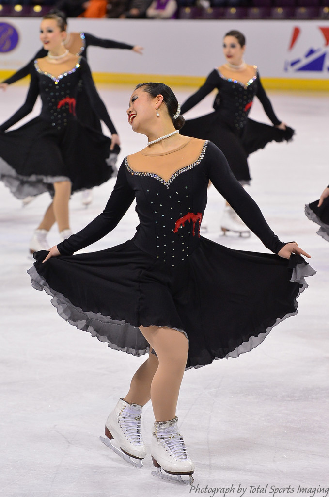 Hockettes Alfred Hitchcock "Blood" dress, junior free skate, The Line Up