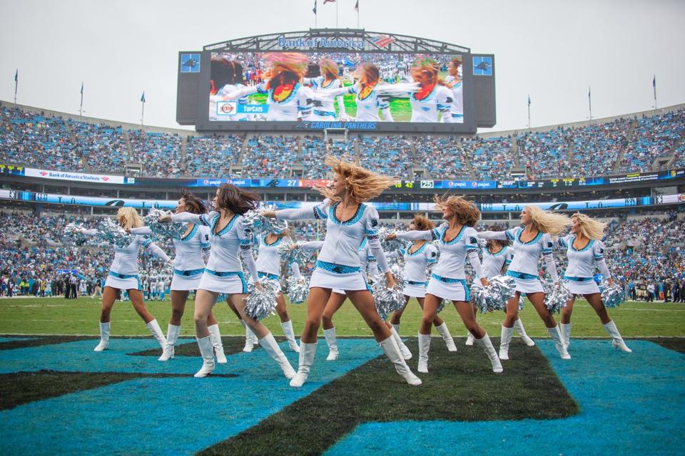 Carolina Panthers Cheerleaders Topcats uniform