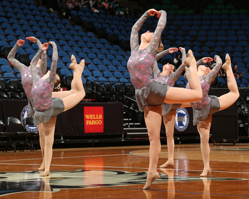 St Charles Jazz pink and grey 2016 costume, The Line Up