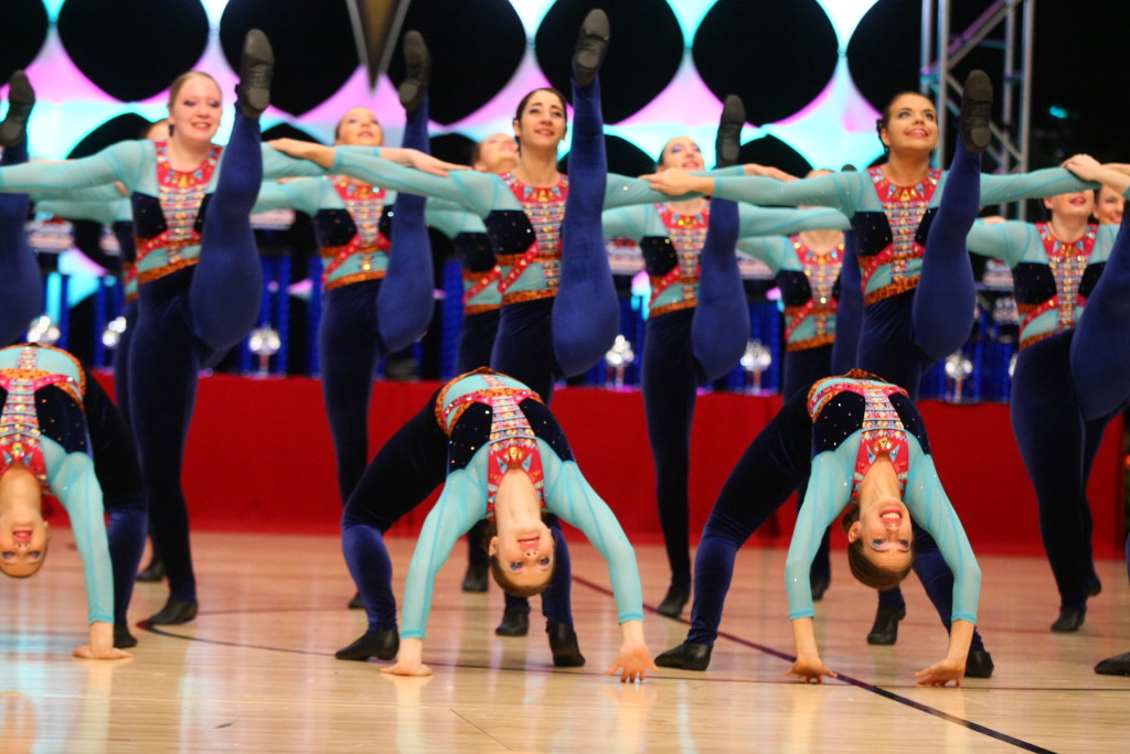 Watertown Blue Revue high kick tribal costume