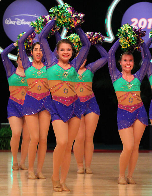 Watertown Blue Revue Snake Charmer pom dance