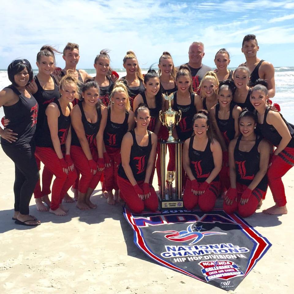 Louisville Ladybirds Dance Team and Coach Todd Sharp 