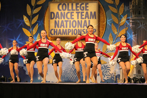 Temple University pom costume, The Line Up