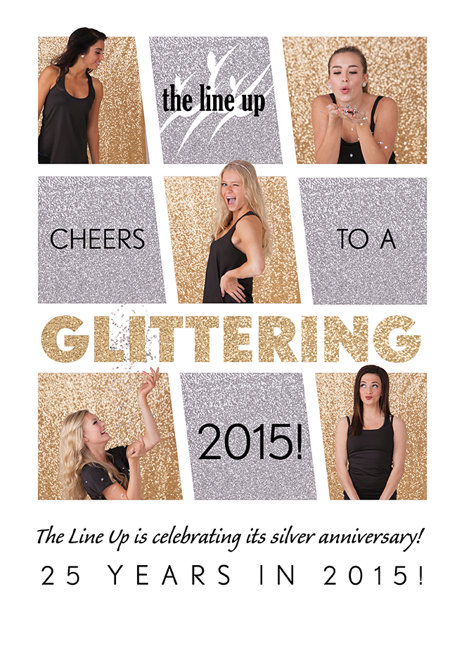 Happy New Year, glitter, The Line Up, 25 year anniversary, sparkle