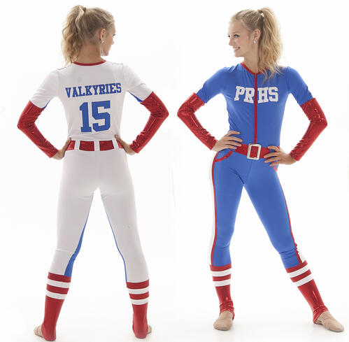 Pelican Rapids High School Dance Team 2014-2015, The Line Up, High Kick, Theme costume, Baseball