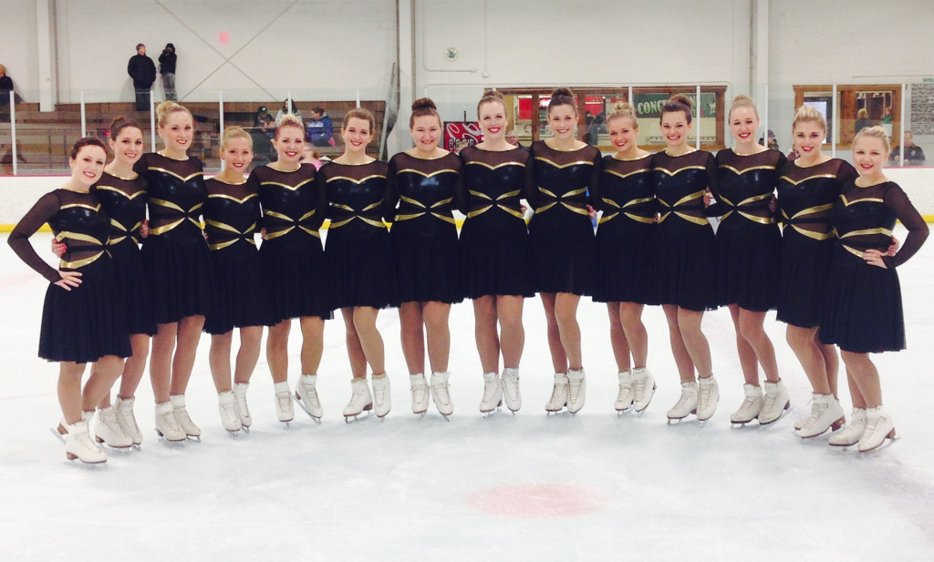 Team North Dakota Synchronized Skating, Beyonce, 2015-2015, The Line Up, black and gold skate dress