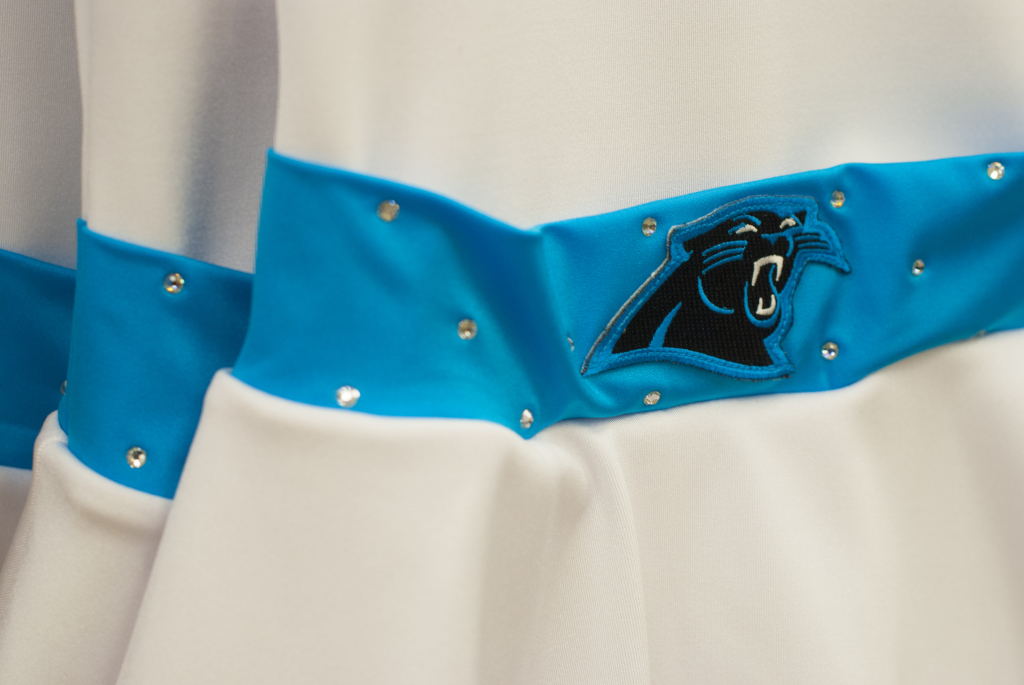 The Line Up - Carolina Panther logo on Junior Topcats costume