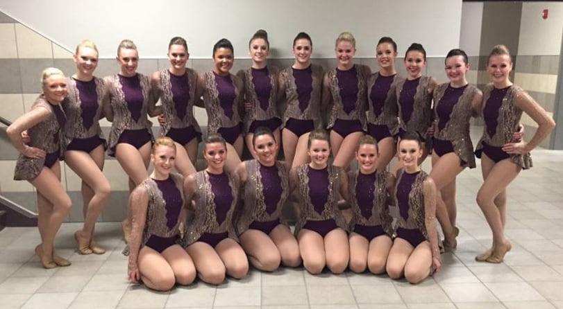 Prior Lake High School Jazz dark purple and tan costume from The Line Up