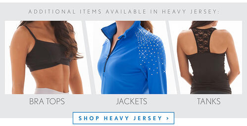 The Line Up Heavy Jersey Options: Bras, Jackets, and Tanks