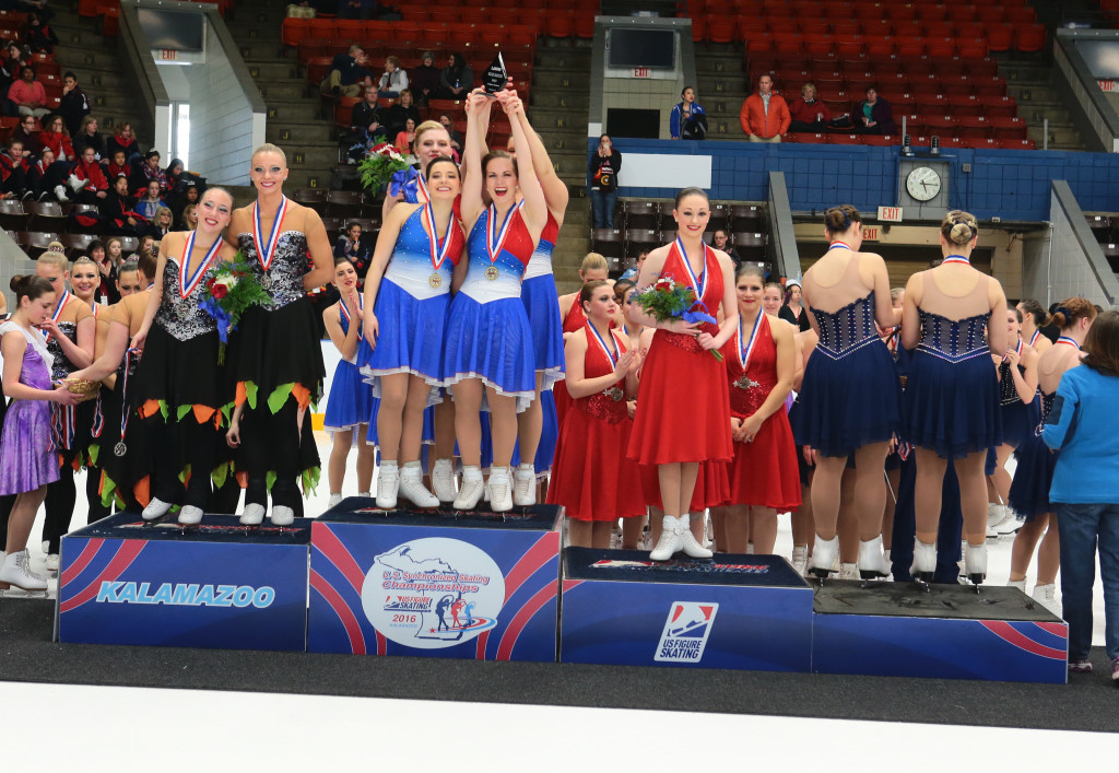 Miami of ohio collegiate free skate red white and blue dresses