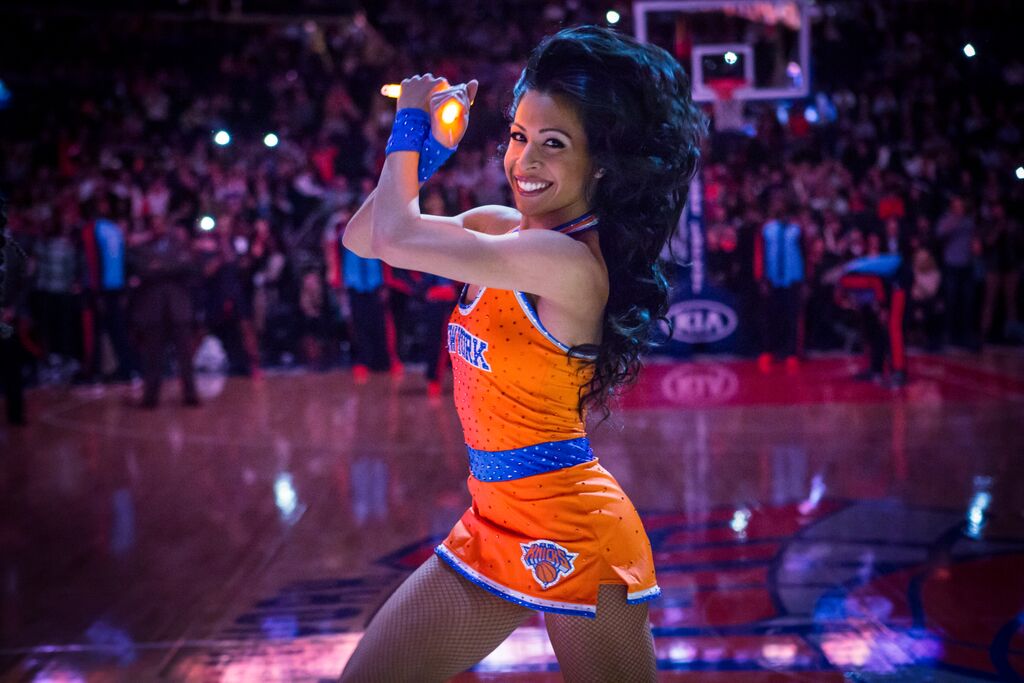 Knicks City Dancer Orange Uniform, The Line Up, 2015, Trainwreck