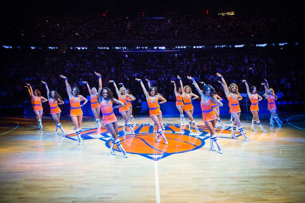 Knicks City Dancer Orange Uniform, The Line Up, 2015, Trainwreck