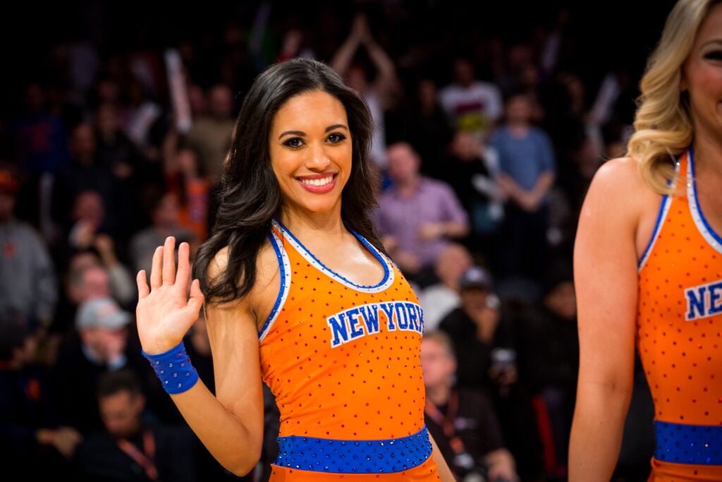 Knicks City Dancer Orange Uniform, The Line Up, 2015, Trainwreck