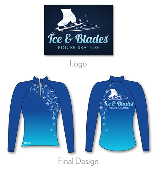 illustration and logo of Ice and Blades new jacket, The Line Up