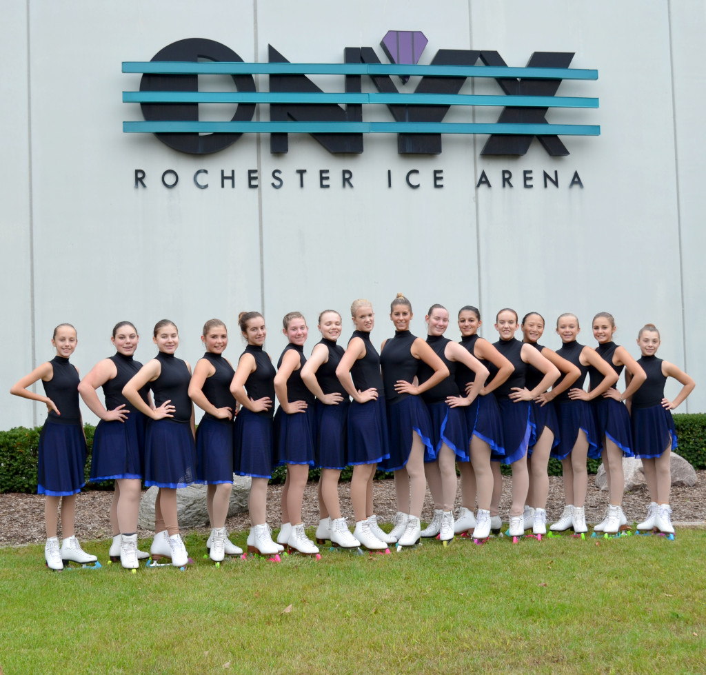 Phoenix Synchronized Skating Intermediate team, New practice skirt and leotard, The Line Up