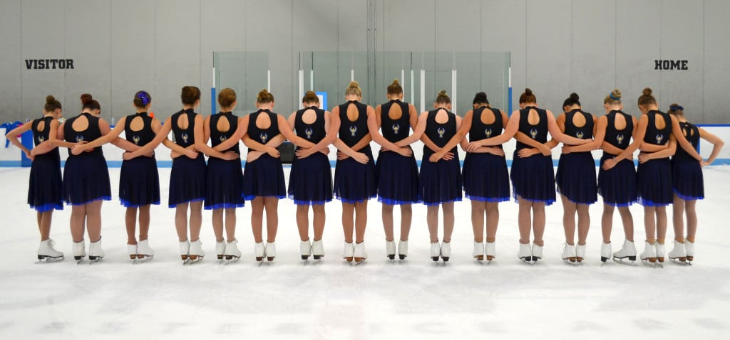 Phoenix Synchronized Skating Intermediate team, New practice skirt and leotard, The Line Up