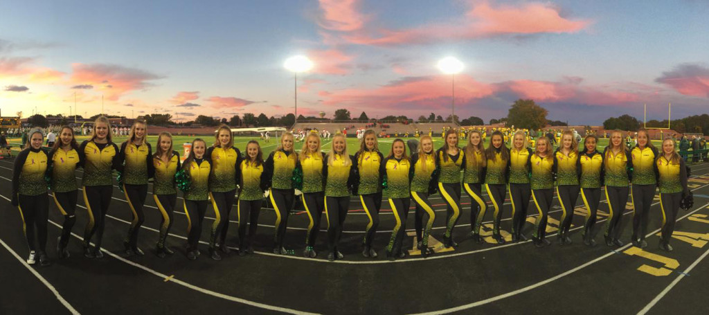 Ashwaubenon Dance Team Jaguaress, team warm up, 2015-2016, The Line Up