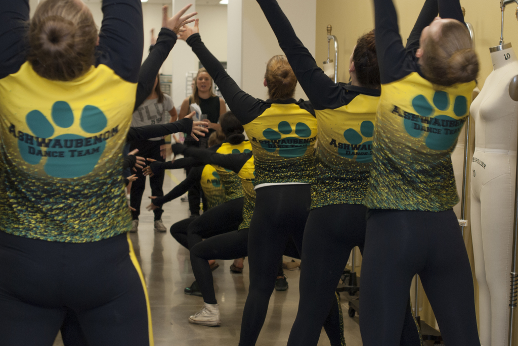 Ashwaubenon Dance Team 2015-2016 warm ups, The Line Up, Behind the scenes video shoot