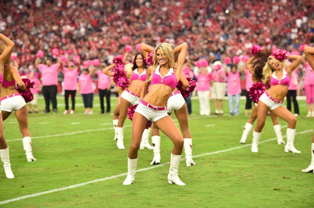 Arizona Cardinals Cheerleaders, The Line Up, Breast Cancer Awareness Uniforms