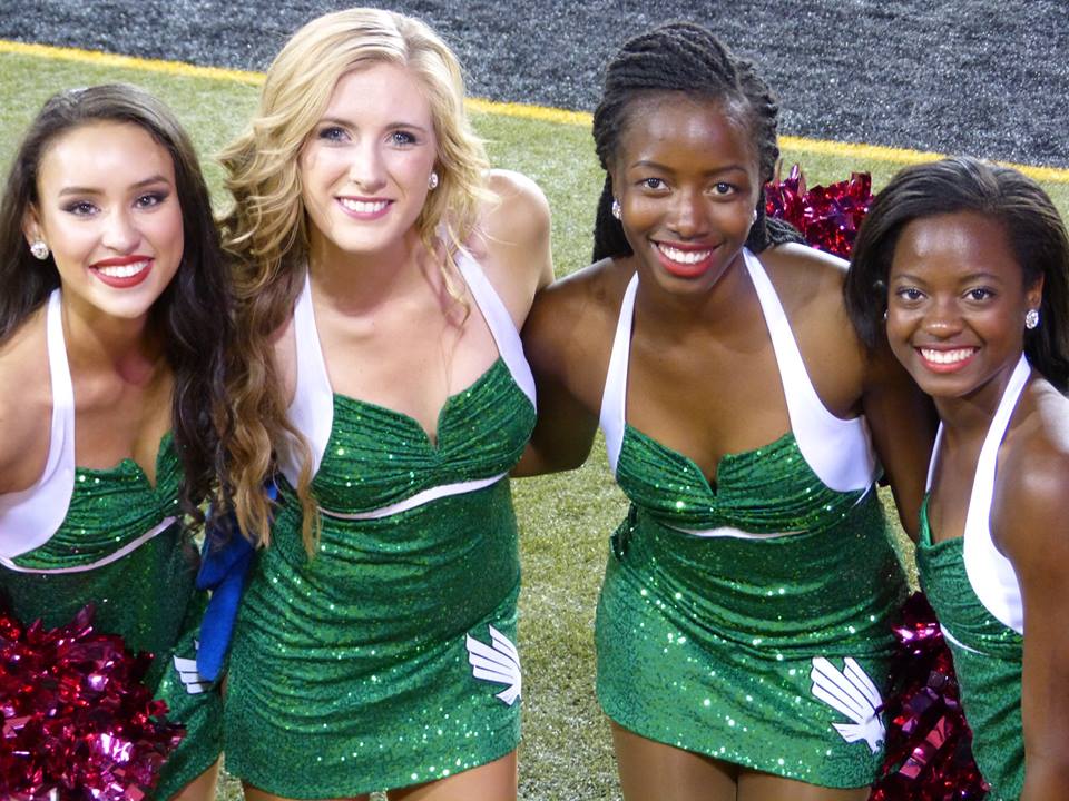 University of North Texas Dance team, sparkly dress uniforms, The Line Up