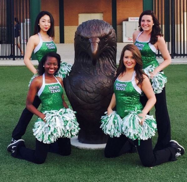University of North Texas Dance team, sparkly tank top, The Line Up