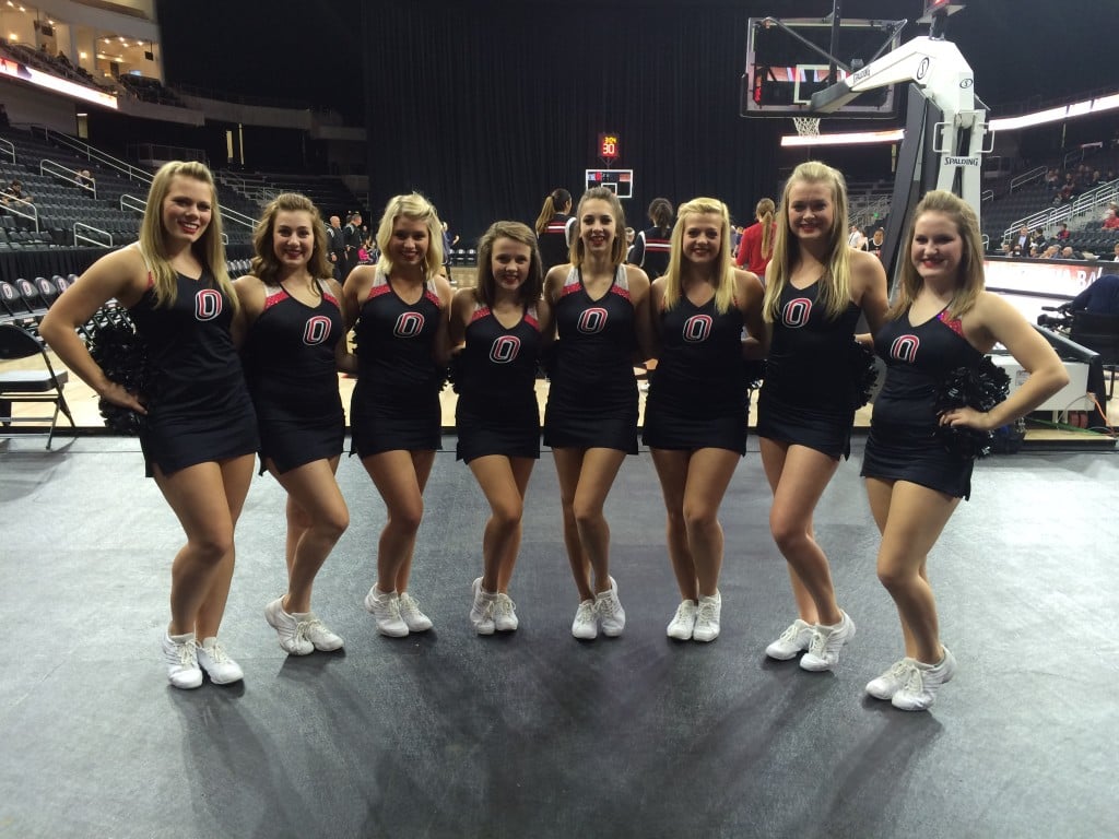 University of Nebraska Omaha Dance Team, black dress uniforms, The Line Up