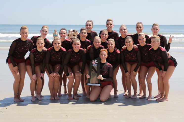 UMD Dance Team with 2nd place trophy