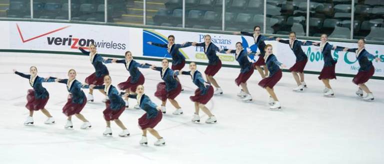 MSU Collegiate team on the ice