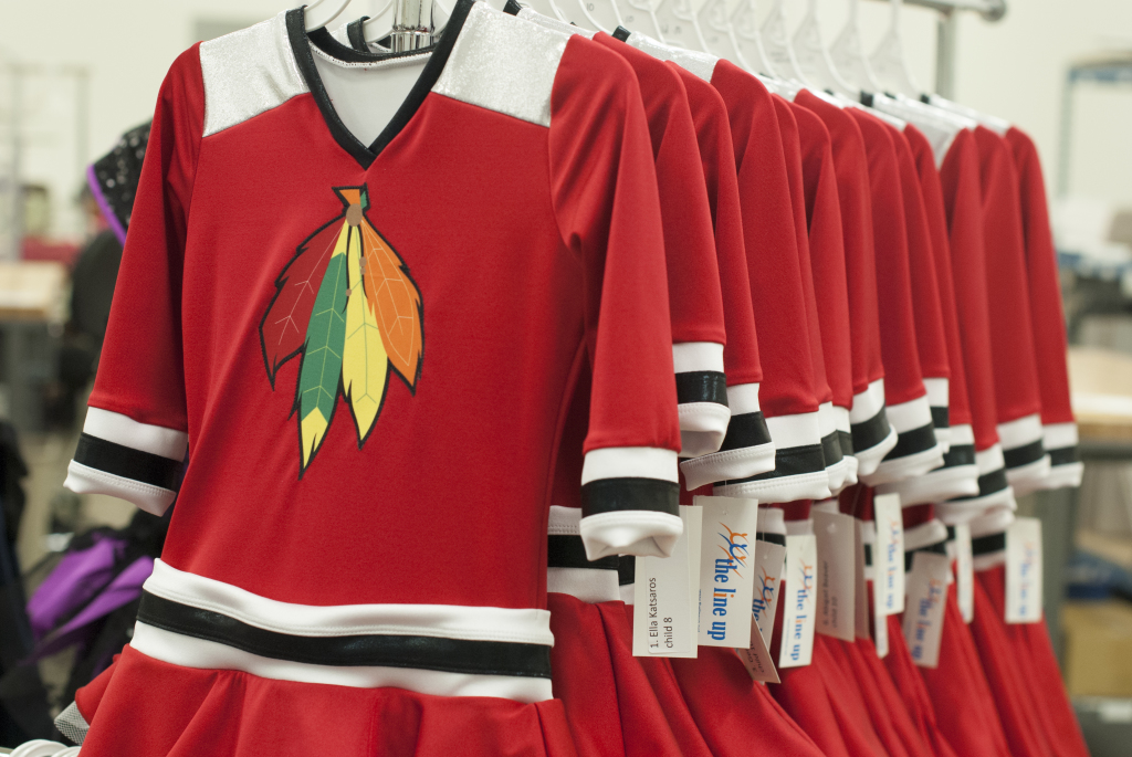 Beginner 1, Chicago Radiance, hockey theme, 2015, Blackhawks dress, The Line Up