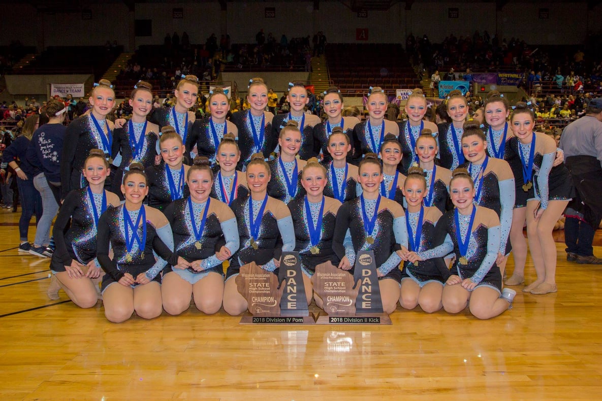 Team Spotlight Little Chute Dance Team Places 1st in Kick and Pom at
