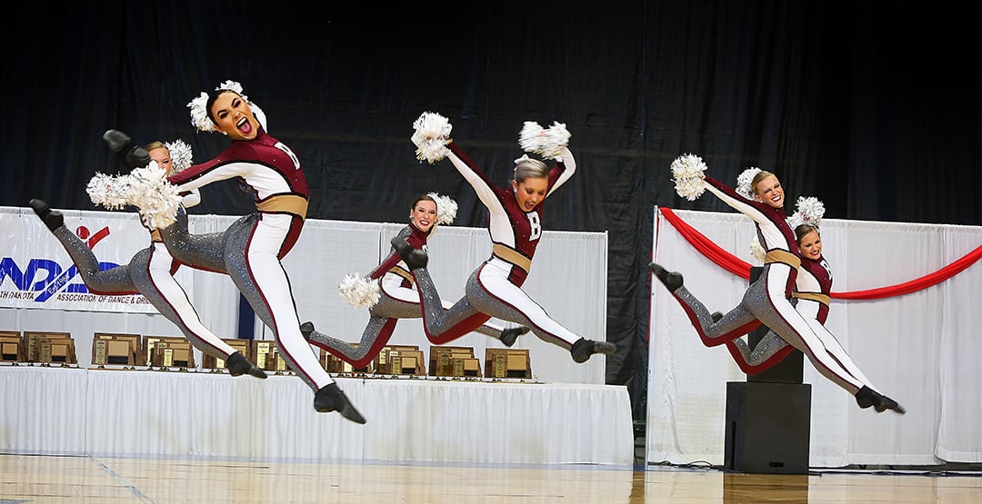 Bismarck Dance Team custom pom uniforms