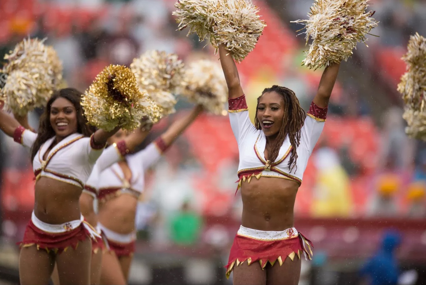 Redskins Pro Cheerleaders custom uniforms