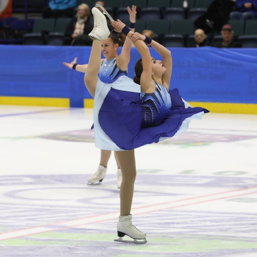 team delaware's cusom themed synchronized skating dresses